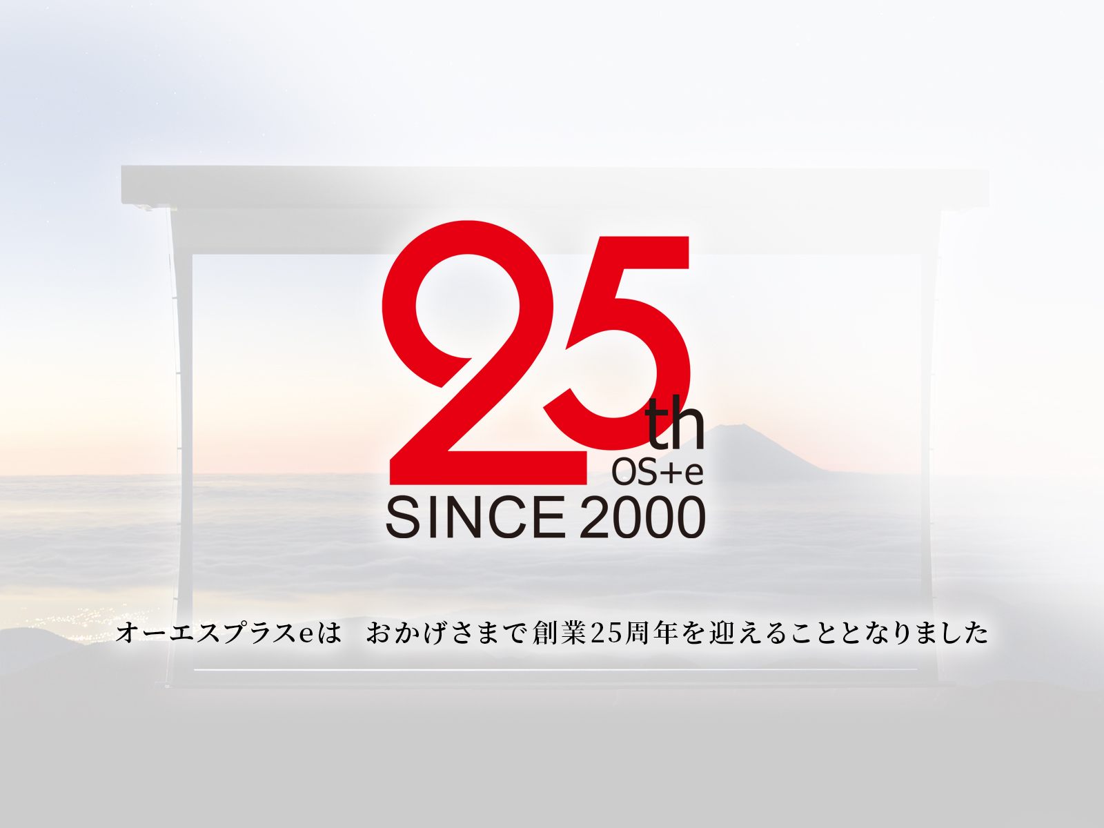 オーエスプラスeは、おかげさまで創業25周年を迎えることとなりました。