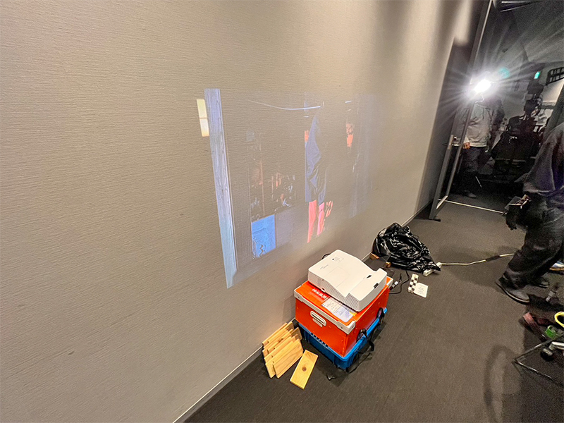 撮影風景プロジェクター設置位置を検討